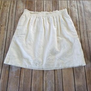 J.Crew Factory 6 Ivory Linen Cotton Sidewalk Mini